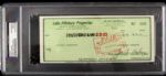 1968 Jack Haley Wizard of Oz Tin Man Signed Check (PSA/DNA Slabbed)