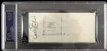 1991 Carl Erskine Brooklyn Dodgers Triple Signed Check (PSA/DNA Slabbed)