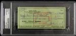 1962 Jack Lord "Hawaii Five-Os Steve McGarrett" Signed Check (PSA/DNA)