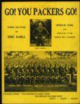 1931 Go! You Packers Go! Sheet Music w/ Curly Lambeau Photo on Cover