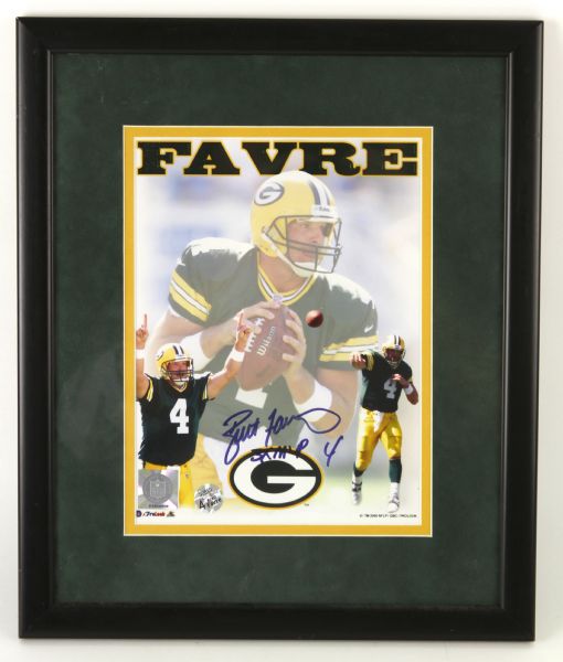 2000 Brett Favre Green Bay Packers 8" x 10" Photo w/ 3-Time MVP Inscription Framed (JSA)