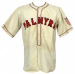 1943-47 circa Palmyra Millside Farms Flannel Baseball Uniform w/ Stars & Stripes Sleeve Patch
