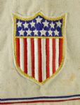 1943-47 circa Palmyra Millside Farms Flannel Baseball Uniform w/ Stars & Stripes Sleeve Patch