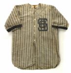 1910-20 circa SCH Pinstriped Flannel Baseball Jersey 
