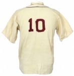 1940's circa Canvas M #10 Baseball Uniform