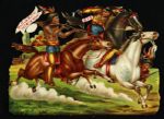 1887-1906 circa Buffalo Bill The Wild West 4 1/2" x 6" Embossed Victorian Card