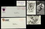 1980s NFL Hall of Fame Signed Collection Dan Fortmann Willie Davis Ollie Matson Bobby Mitchell - Lot of 4 (JSA)
