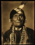 1909 Wah-Shun-Gah Kaw Chief 5 7/8" x 7 3/4" Original Studio Photo (George B. Cornish Photographer)