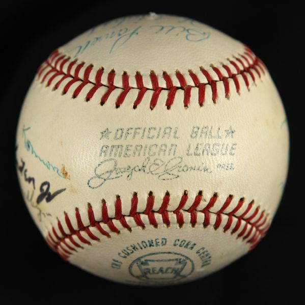 1959-73 Signed OAL Cronin Baseball w/ 14 Secretarial Signatures