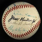 1959-73 Signed OAL Cronin Baseball w/ 14 Secretarial Signatures