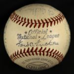 1948-49 Chicago Cubs Signed ONL Frick Baseball w/24 Signatures (JSA) 