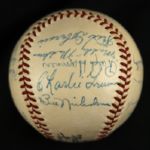 1948-49 Chicago Cubs Signed ONL Frick Baseball w/24 Signatures (JSA) 