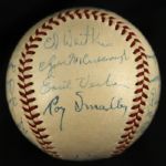 1948-49 Chicago Cubs Signed ONL Frick Baseball w/24 Signatures (JSA) 
