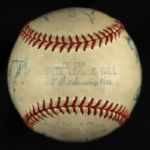 1970 Clinton Pilots Milwaukee Brewers Signed Baseball w/ 16 Signatures Darrell Porter Gorman Thomas (MEARS LOA)
