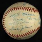 1970 Clinton Pilots Milwaukee Brewers Signed Baseball w/ 16 Signatures Darrell Porter Gorman Thomas (MEARS LOA)