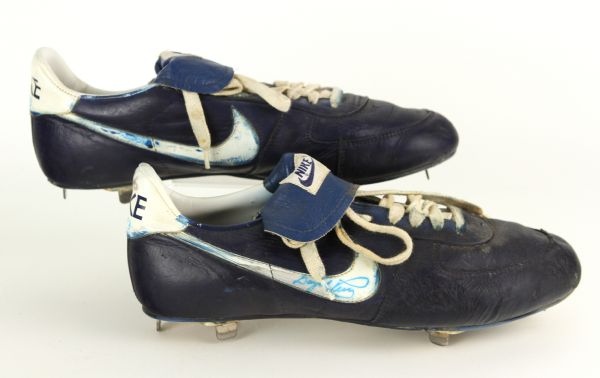 1983 Gaylord Perry Kansas City Royals Signed Game Worn Nike Cleats (MEARS LOA/JSA)