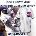 2011 (August 22) Sammy Sosa Chicago Cubs Signed & Inscribed Three Homer Game Worn Home Jersey (MEARS LOA/JSA) 