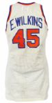 1988-89 Eddie Lee Wilkins New York Knicks Game Worn Home Jersey (MEARS LOA)