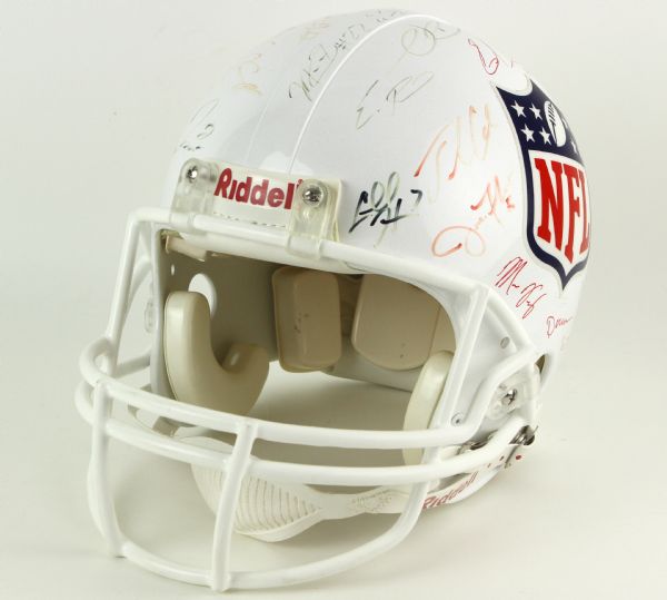 2008 NFL Draft Signed Full Size Helmet w/ 35 Signatures Joe Flacco Ray Rice Matt Ryan Jordan Nelson (JSA)