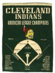 1954 Cleveland Indians American League Champions 17" x 22" Felt Banner