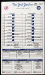 2011 New York Yankees Seattle Mariners Yankee Stadium 8" x 14" Lineup Card (Steiner Hologram)