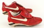 1995-97 Ivan Rodriguez Texas Rangers Signed Game Worn Nike Cleats (MEARS LOA/JSA)