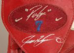 1995-97 Ivan Rodriguez Texas Rangers Signed Game Worn Nike Cleats (MEARS LOA/JSA)