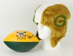 1972-2003 Green Bay Packers Winter Stocking Cap and Paul Hornung Signed Football (JSA)