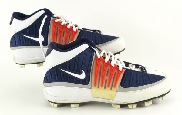 2001 Ron Dayne New York Giants Game Worn Nike Cleats (MEARS LOA) Heisman Trophy Winner