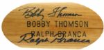 1991 Bobby Thomson Ralph Branca Signed Shot Heard Round The World 40th Anniversary Signed Bat (JSA)