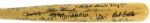 1990's Hall of Fame Multi Signed Cooperstown Bat w/ 28 Signatures Including Ernie Banks, Warren Spahn & More (JSA) 