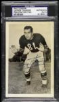 1948-55 George Connor Chicago Bears Signed 3 1/2" x 5 1/2" Photo (PSA/DNA Slabbed)