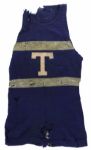1920s circa T #3 Wool Basketball Jersey & Striped Stirrups