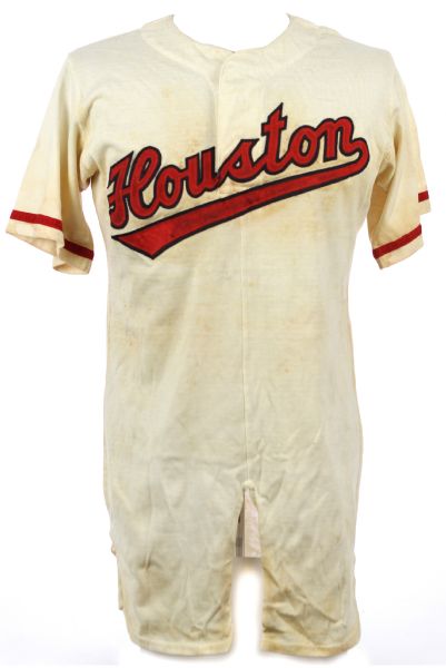 1950s Houston Buffaloes Texas League Game Worn Home Jersey (MEARS LOA)