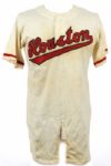 1950s Houston Buffaloes Texas League Game Worn Home Jersey (MEARS LOA)