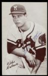 1950s Eddie Mathews Milwaukee Braves Signed Exhibit Card (JSA) 
