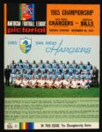 1965 San Diego Chargers Buffalo Bills AFL Championship Program