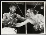 1957-58 Sugar Ray Robinson Carmen Basilio 7" x 9" B/W Championship Fight Photo 