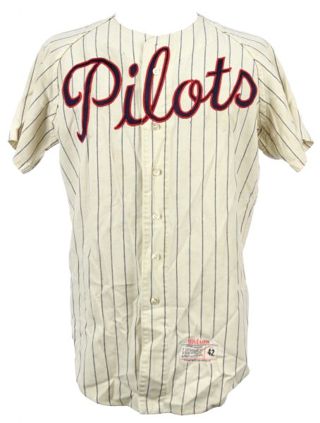1966 Clinton Pilots Midwest League Game Worn Jersey (MEARS LOA)