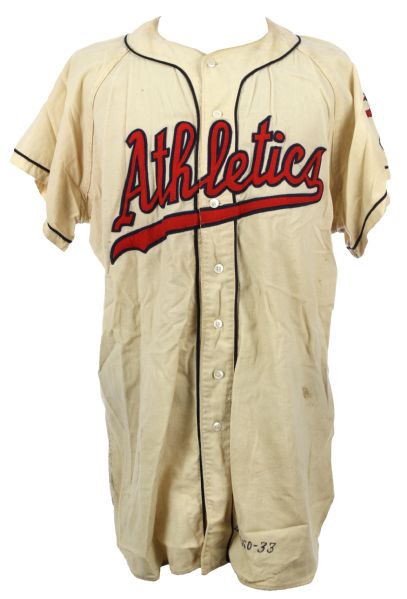 1960 Bob Cerv Kansas City Athletics Game Worn Home Jersey (MEARS LOA)