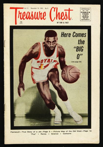 1965 Treasure Chest Magazine w/ Oscar Robertson Cincinnati Royals