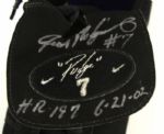 2002 (June 21) Ivan Rodriguez Texas Rangers Signed Game Worn Cleats (MEARS LOA/JSA) 197th Career Home Run