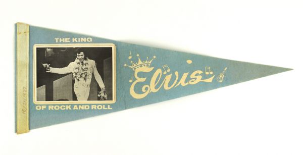 1977 Elvis The King of Rock And Roll 23 1/2" Picture Pennant 