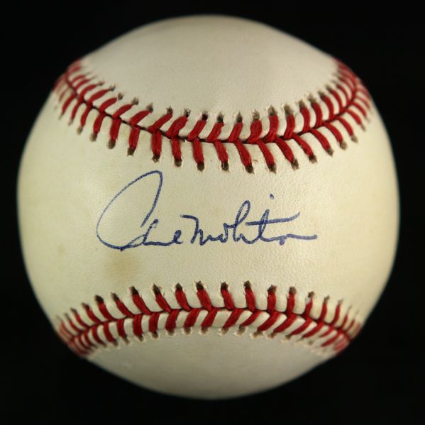 1984-94 Paul Molitor Milwaukee Brewers Signed OAL Brown Baseball (MEARS LOA)