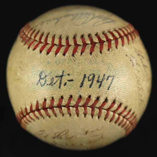 1947 Detroit Tigers Signed OAL Frick Baseball w/ 24 Signatures George Kell Hal Newhouser (JSA)