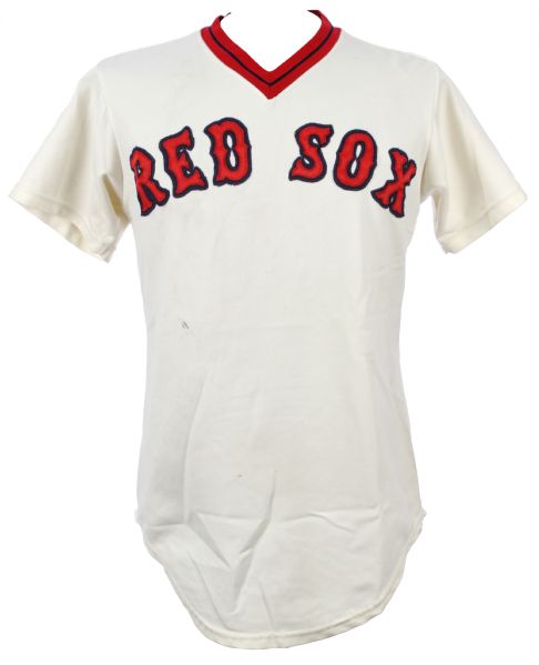 1981 Julio Valdez Pawtucket Red Sox Game Worn Home Jersey (MEARS LOA/Team LOA) Worn During Longest Game in History
