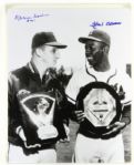 1957 Hank Aaron Warren Spahn Milwaukee Braves Signed 16" x 20" Photo (JSA) - MEARS Exclusive