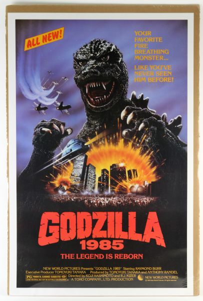 1985 Godzilla The Legend is Reborn 27" x 41" Original Movie Poster 