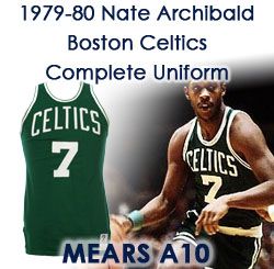 1979-80 Nate "Tiny" Archibald Boston Celtics Game Worn Road Uniform (MEARS A10)