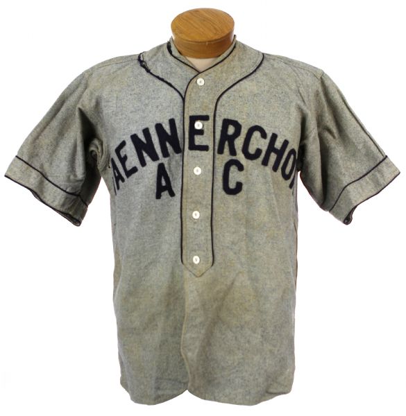 1930s circa Mannerchor AC LJ Balas Shoe Store Game Worn Flannel Basbeall Uniform 